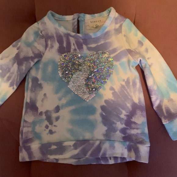 Girls purple/blue tie dye with glitter accents 2 piece jogger set Size 12 no - Picture 1 of 8